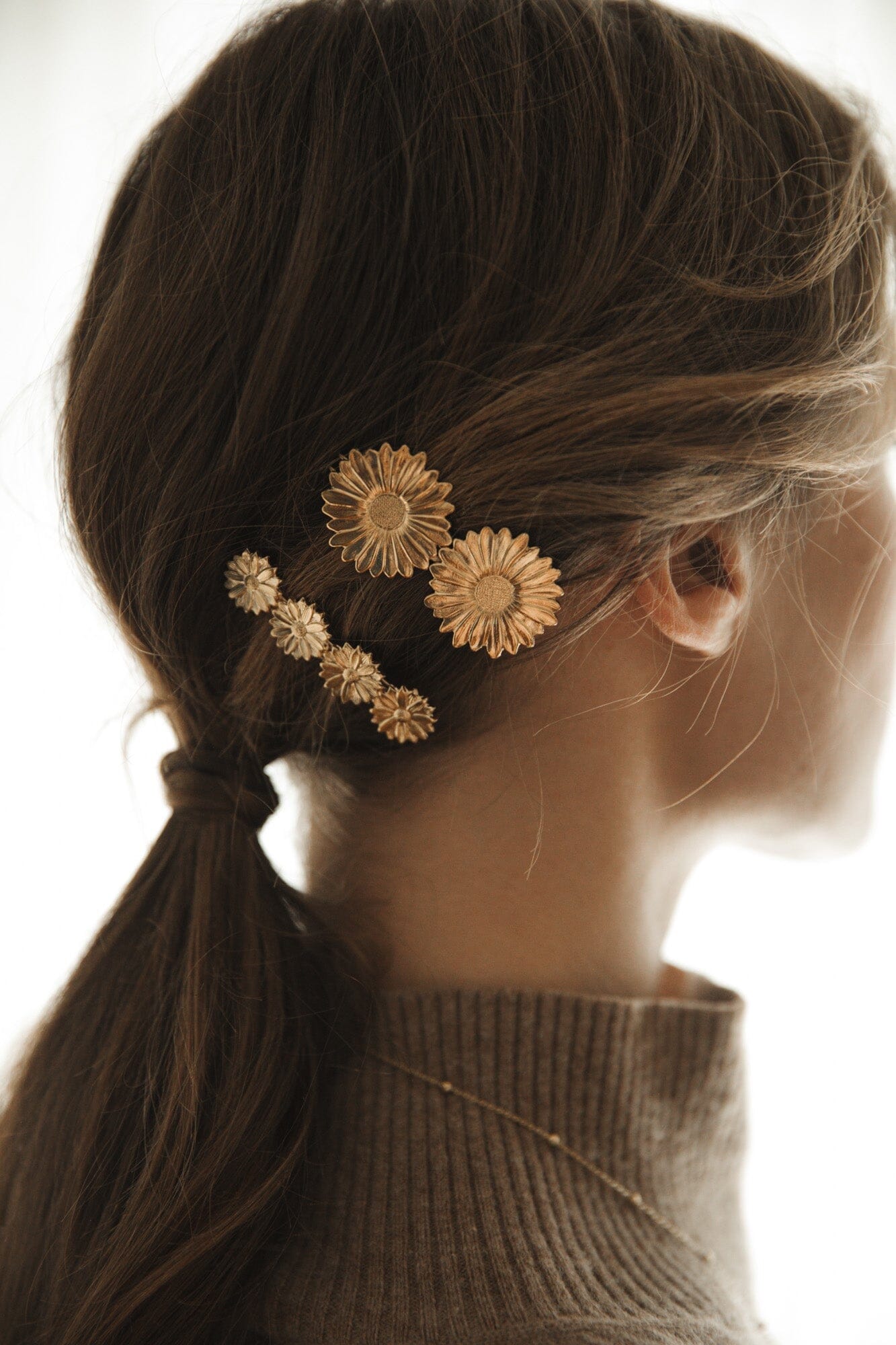 Mini Barrette Maïa Argent Fleurs Accessoires Monsieur Simone