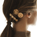 Mini Barrette Maïa Or Fleurs Accessoires Monsieur Simone