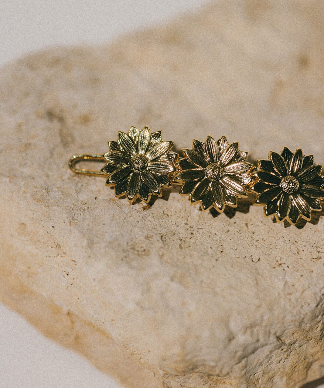 Mini Barrette Maïa Or Fleurs Accessoires Monsieur Simone