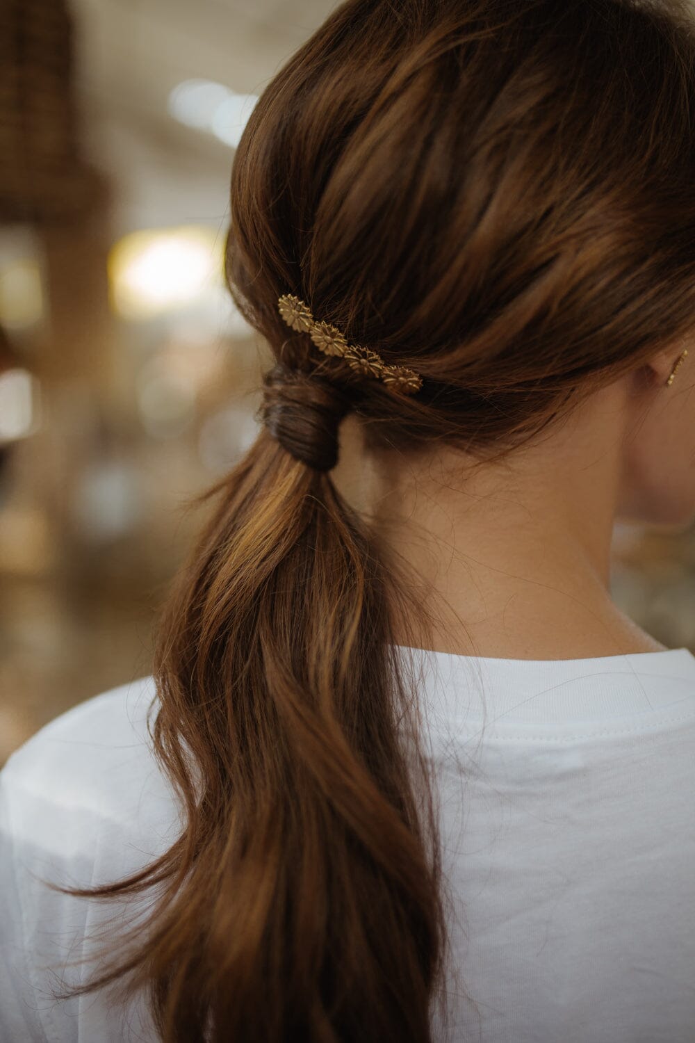 Mini Barrette Maïa Or Fleurs Accessoires Monsieur Simone