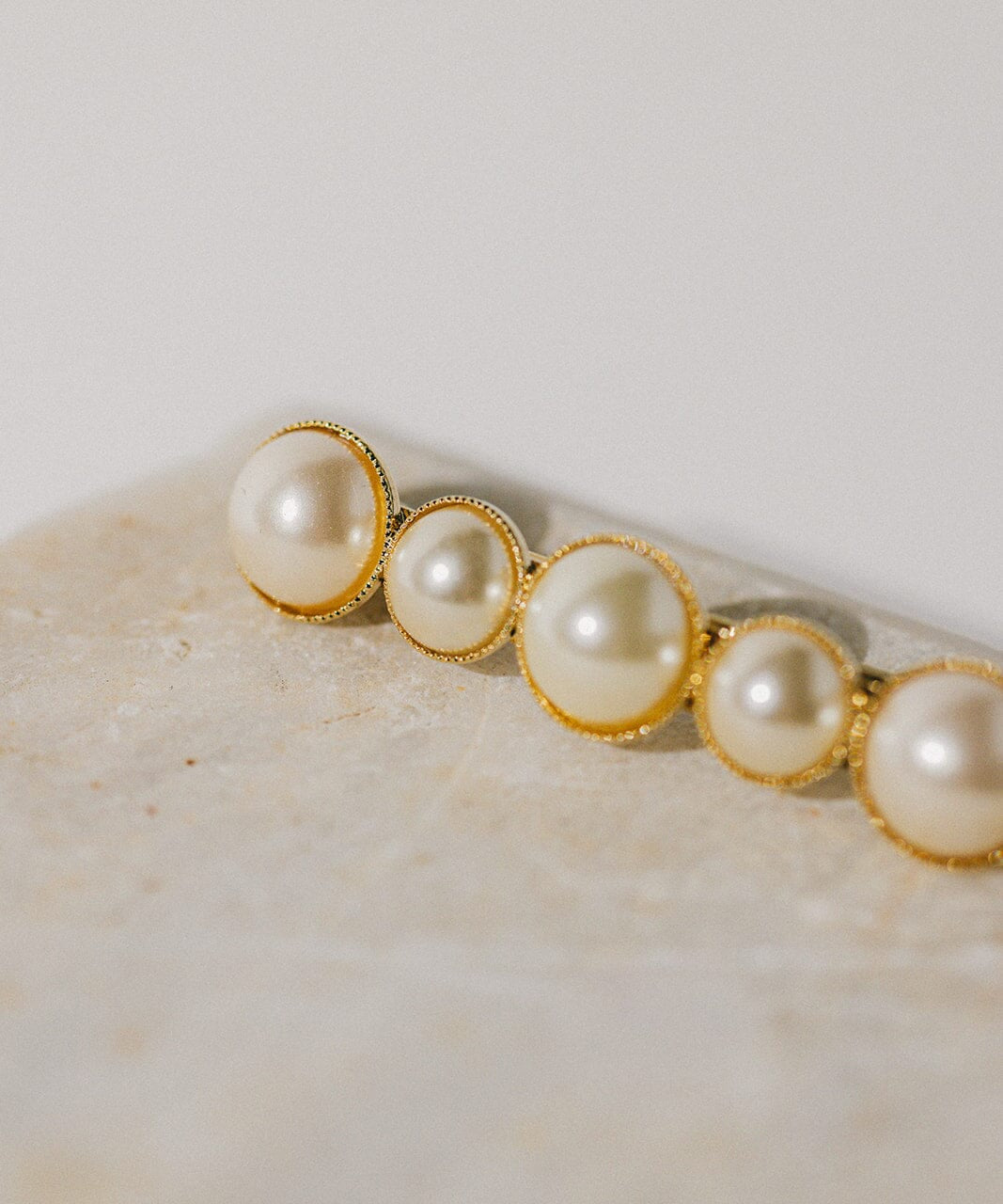 Mini Barrette Nélya Or Perles Accessoires Monsieur Simone