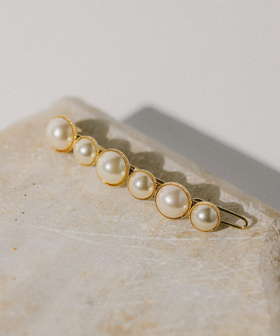 Mini Barrette Nélya Or Perles Accessoires Monsieur Simone