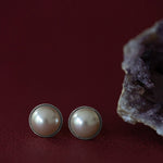 Mini Boucles d'Oreilles Puces Nélya Argent Perles Boucles d'oreilles Monsieur Simone