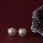 Mini Boucles d'Oreilles Puces Nélya Or Perles Boucles d'Oreilles Monsieur Simone