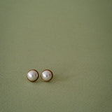 Mini Boucles d'Oreilles Puces Nélya Or Perles Boucles d'Oreilles Monsieur Simone