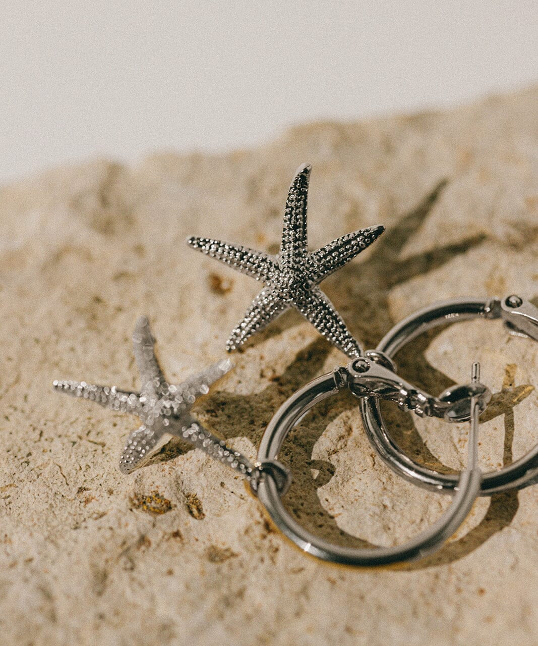 Mini Créoles Cléia Argent Étoiles Boucles d'Oreilles Monsieur Simone