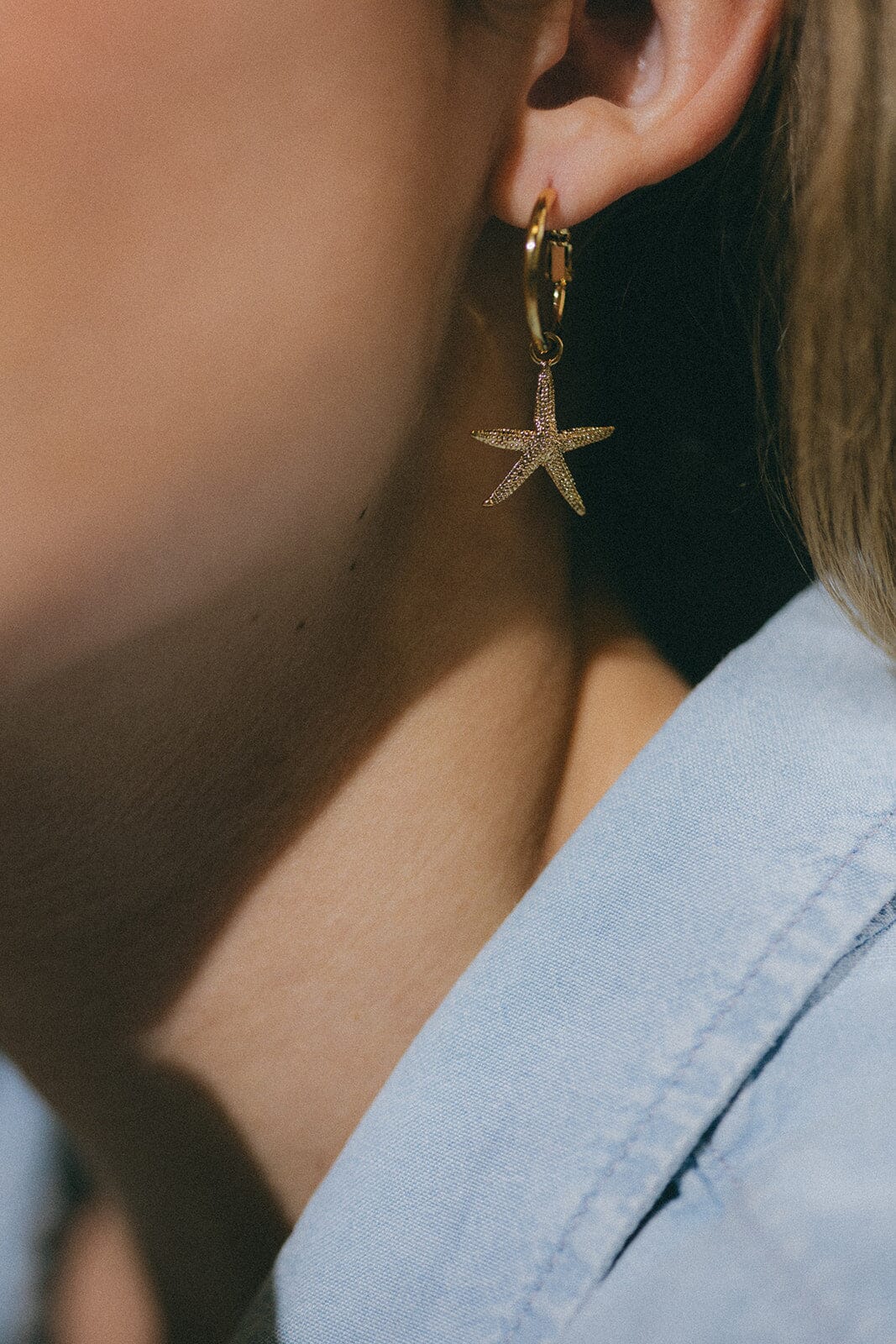 Mini Créoles Cléia Or Étoiles Boucles d'Oreilles Monsieur Simone