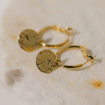 Mini Créoles Hestia Or Ronds Martelés Boucles d'Oreilles Monsieur Simone