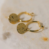 Mini Créoles Hestia Or Ronds Martelés Boucles d'Oreilles Monsieur Simone