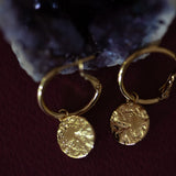 Mini Créoles Hestia Or Ronds Martelés Boucles d'Oreilles Monsieur Simone
