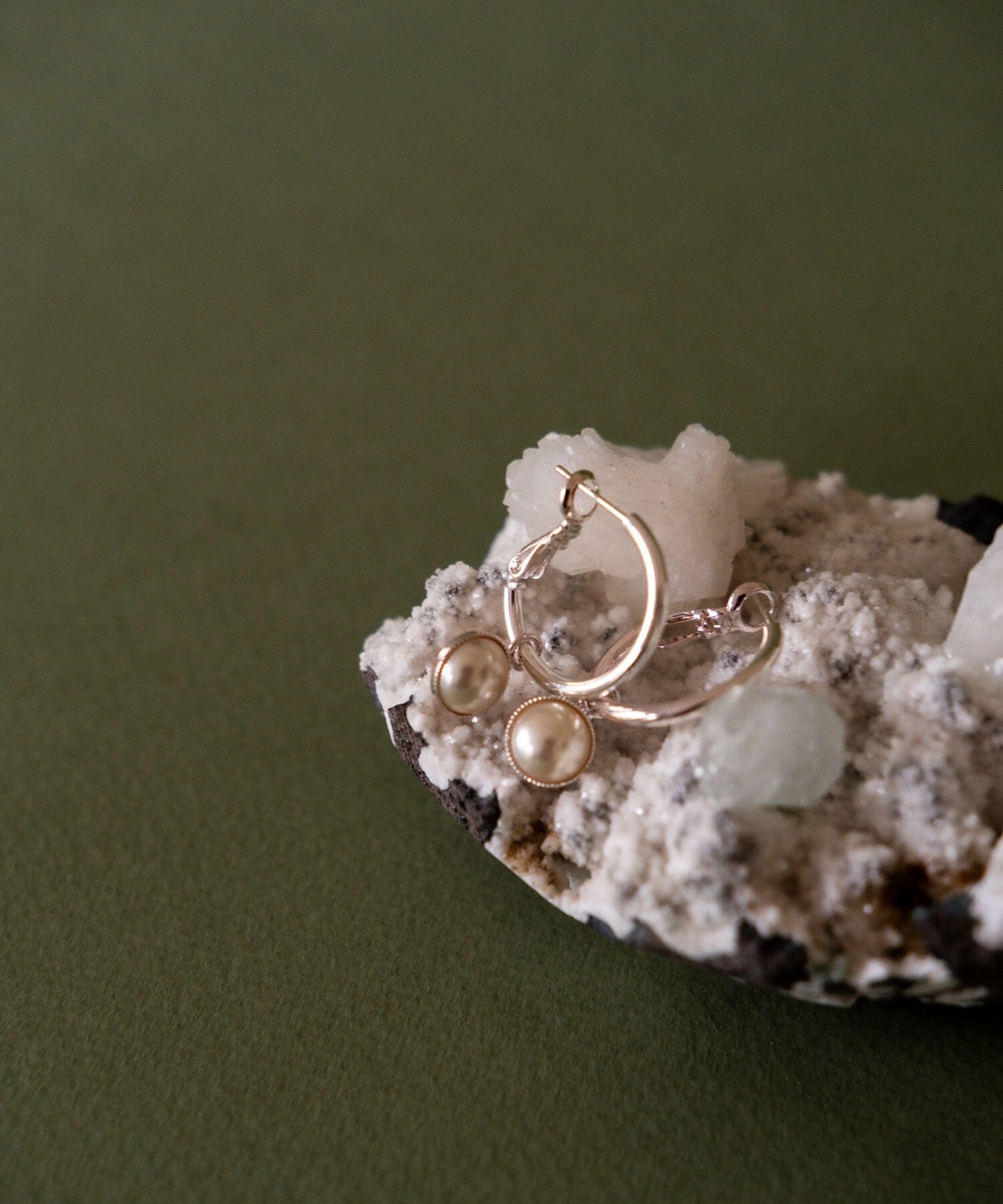 Mini Créoles Nélya Argent Perles Boucles d'Oreilles Monsieur Simone