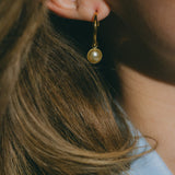 Mini Créoles Nélya Or Perles Boucles d'Oreilles Monsieur Simone