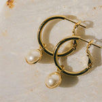 Mini Créoles Nélya Or Perles Boucles d'Oreilles Monsieur Simone