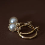 Mini Créoles Nélya Or Perles Boucles d'Oreilles Monsieur Simone