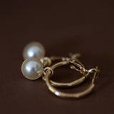 Mini Créoles Nélya Or Perles Boucles d'Oreilles Monsieur Simone