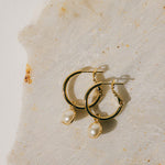 Mini Créoles Nélya Or Perles Boucles d'Oreilles Monsieur Simone