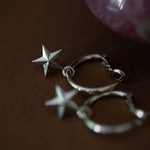 Mini Créoles Raoul Argent Étoiles Boucles d'oreilles Monsieur Simone