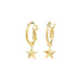 Mini Créoles Raoul Or Étoiles Boucles d'oreilles Monsieur Simone