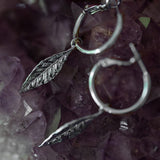 Mini Créoles Thalie Argent Feuilles Boucles d'Oreilles Monsieur Simone
