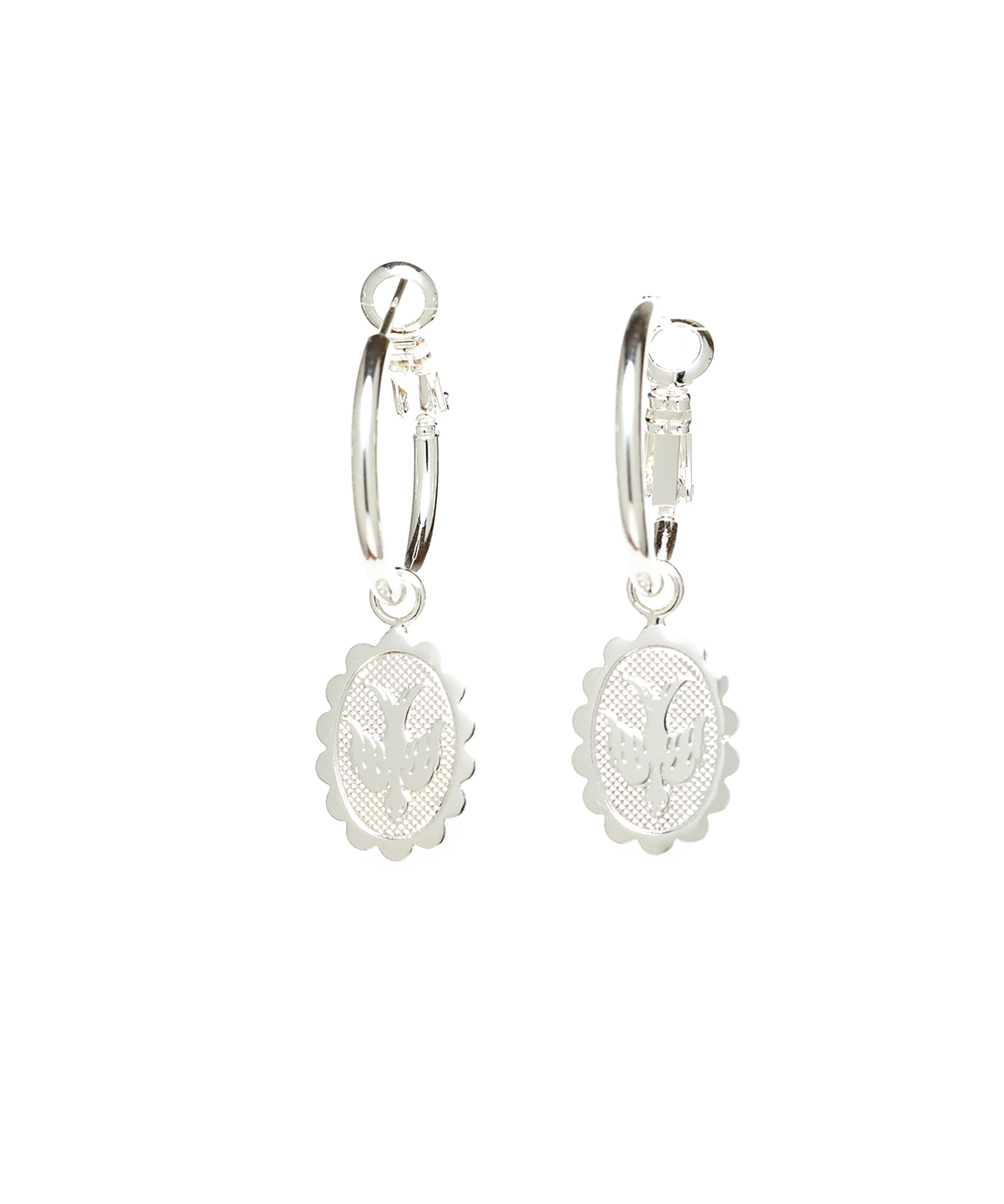 Mini Créoles Thémis Colombes Argent Boucles d'Oreilles Monsieur Simone