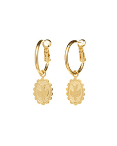 Mini Créoles Thémis Colombes Or Boucles d'Oreilles Monsieur Simone