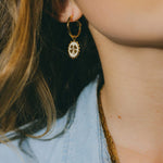 Mini Créoles Thémis Fleurs Argent Boucles d'Oreilles Monsieur Simone