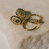 Mini Créoles Thémis Fleurs Or Boucles d'Oreilles Monsieur Simone