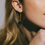 Petites Créoles Aphrodite Argent Coeur Boucles d'Oreilles Monsieur Simone