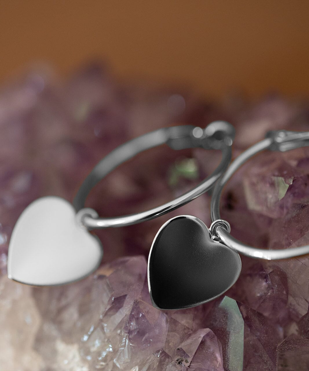 Petites Créoles Aphrodite Argent Coeur Boucles d'Oreilles Monsieur Simone