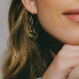 Petites Créoles Aphrodite Argent Coeur Boucles d'Oreilles Monsieur Simone