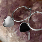Petites Créoles Aphrodite Argent Coeur Boucles d'Oreilles Monsieur Simone