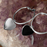 Petites Créoles Aphrodite Argent Coeur Boucles d'Oreilles Monsieur Simone