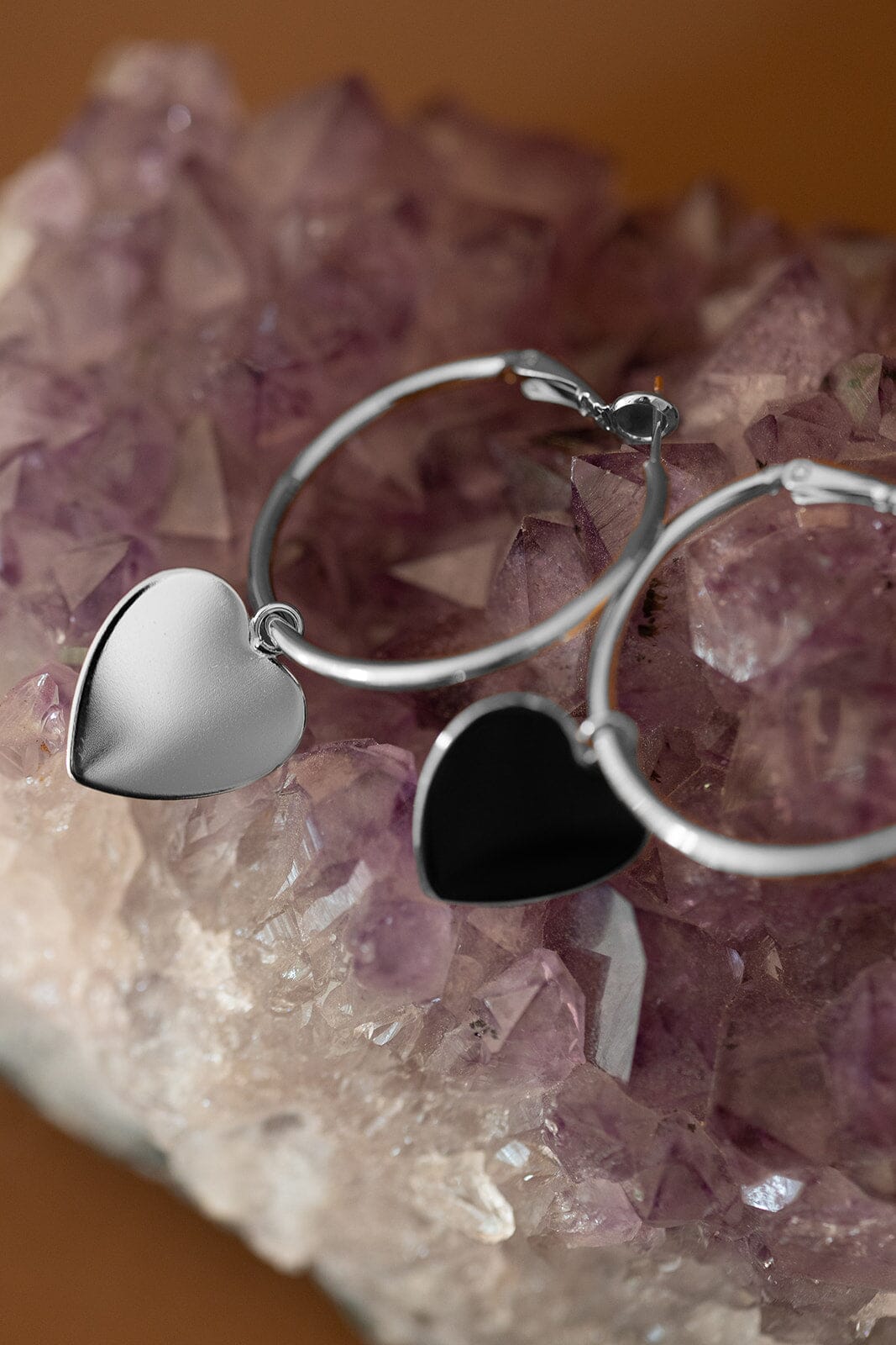 Petites Créoles Aphrodite Argent Coeur Boucles d'Oreilles Monsieur Simone