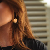 Petites Créoles Aphrodite Or Coeur Boucles d'Oreilles Monsieur Simone