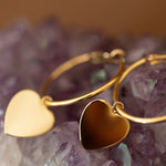 Petites Créoles Aphrodite Or Coeur Boucles d'Oreilles Monsieur Simone