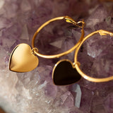 Petites Créoles Aphrodite Or Coeur Boucles d'Oreilles Monsieur Simone