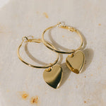 Petites Créoles Aphrodite Or Coeur Boucles d'Oreilles Monsieur Simone