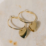 Petites Créoles Aphrodite Or Coeur Boucles d'Oreilles Monsieur Simone