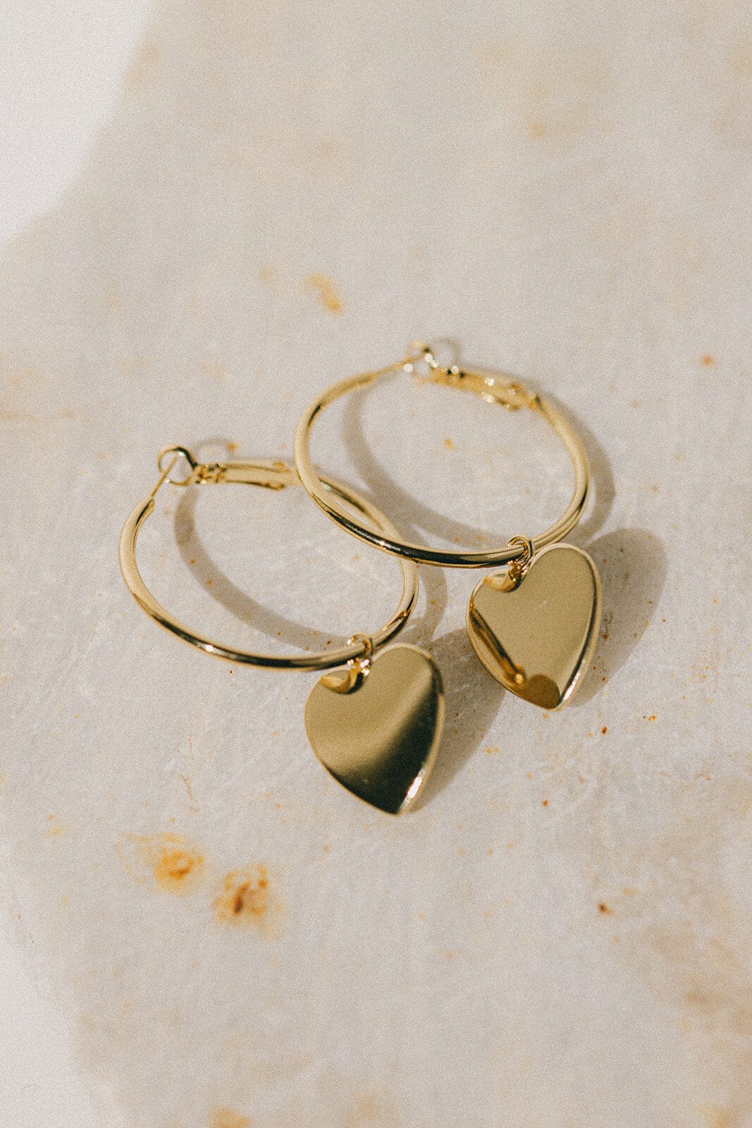 Petites Créoles Aphrodite Or Coeur Boucles d'Oreilles Monsieur Simone