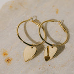 Petites Créoles Aphrodite Or Coeur Boucles d'Oreilles Monsieur Simone