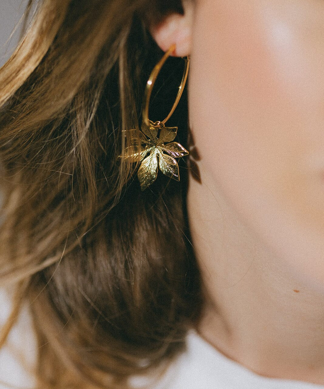 Petites Créoles Chloris Argent Fleurs Boucles d'Oreilles Monsieur Simone