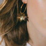 Petites Créoles Chloris Argent Fleurs Boucles d'Oreilles Monsieur Simone