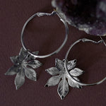 Petites Créoles Chloris Argent Fleurs Boucles d'Oreilles Monsieur Simone