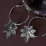 Petites Créoles Chloris Argent Fleurs Boucles d'Oreilles Monsieur Simone