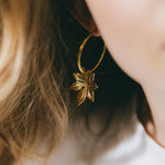 Petites Créoles Chloris Argent Fleurs Boucles d'Oreilles Monsieur Simone