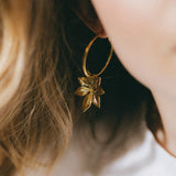 Petites Créoles Chloris Argent Fleurs Boucles d'Oreilles Monsieur Simone