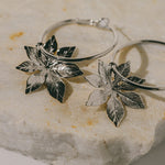 Petites Créoles Chloris Argent Fleurs Boucles d'Oreilles Monsieur Simone