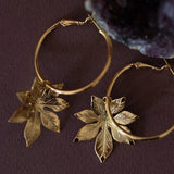 Petites Créoles Chloris Or Fleurs Boucles d'Oreilles Monsieur Simone