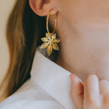Petites Créoles Chloris Or Fleurs Boucles d'Oreilles Monsieur Simone