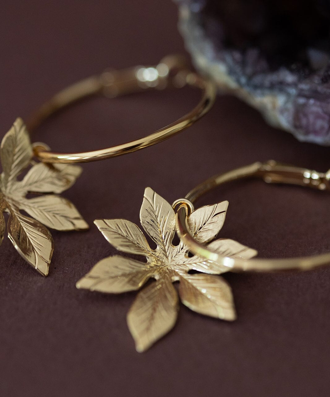 Petites Créoles Chloris Or Fleurs Boucles d'Oreilles Monsieur Simone